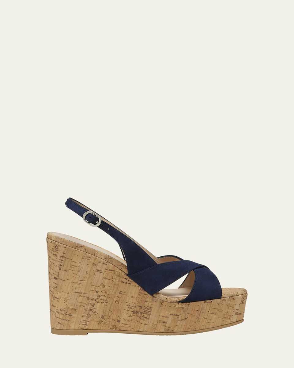 Dayna Suede Platform Wedge Sandals